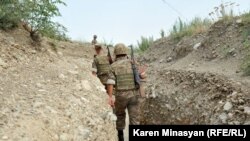 Nagorno-Karabakh -- Armenian soldiers on frontline duty, 20Jul2012