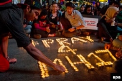 Акция памяти жертв катастрофы MH17 в Малайзии