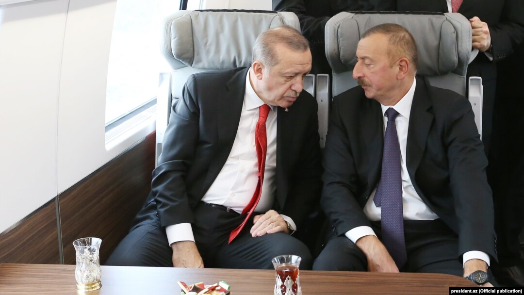 Azərbaycan və Türkiyə prezidentləri Ilham Əliyev və Rəcəb Tayyib Ərdoğan, arxiv foto