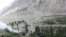 A view of Badswat village submerged by floodwaters after a glacial lake outburst in Gilgit-Baltistan Province in Pakistan in July 2018. 
