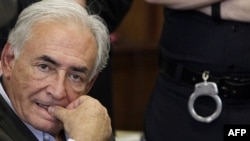 Former IMF head Dominique Strauss-Kahn during his bail hearing in New York
