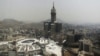 An aerial view shows the Clock Tower and the Grand Mosque in Saudi Arabia's holy Muslim city of Mecca, September 6, 2016