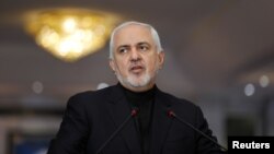 ბაღდადი, 2019 წლის 26 მაისი: ირანის საგარეო საქმეთა მინისტრი, მოჰამად ჯავად ზარიფი ერაყში ვიზიტისას