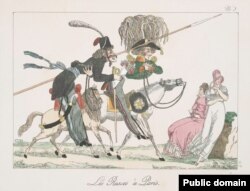Русские в Париже в 1814-м. Французская карикатура тех времен...
