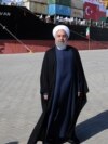 Iranian President Hassan Rohani inaugurates the first phase of the Chabahar Port in the southern Iranian coastal city in December 2017.