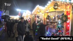 Новогодний базар в центре города Душанбе