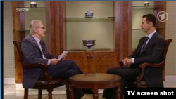 Башар Асад во время интервью ARD