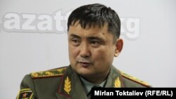 Kyrgyzstan -- Taalaibek Omuraliev, the Minister of Defence, Bishkek, 03Mar2012