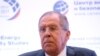 Russian Foreign Minister Sergei Lavrov speaks at the 2017 Moscow Nonproliferation Conference at the Center for Energy and Security Studies, in Moscow, October 20, 2017