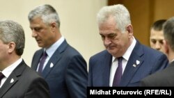 Presidenti i Kosovës Hashim Thaçi dhe ai i Serbisë, Tomisllav Nikoliq, në Samitin Bërdo - Brioni në Bosnjë dhe Hercegovinë