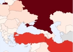 Крым помечен частью России на карте о распространении коронавируса, опубликованной RTVE