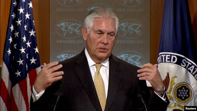 U.S. Secretary of State Rex Tillerson (file photo)