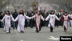 Gürcüstanda Pravoslavlar Milad bayramını qeyd edir