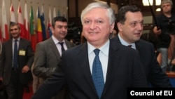 Belgium -- Armenia Foreign Minister Eduard Nalbandian takes part in an Eastern Partnership ministerial meeting in Brussels, July 22, 2013