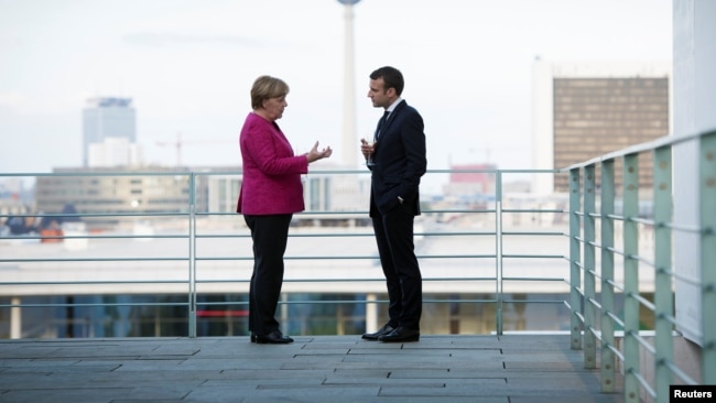 Angela Merkel i Emanuel Makron