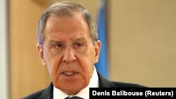 Switzerland -- Russian Foreign Minister Sergei Lavrov attends the Human Rights Council at the United Nations in Geneva, February 25, 2020.