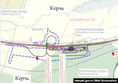 Где строят керченский мост на карте