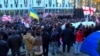 Під час акції опозиції у Тбілісі майоріли й українські прапори, відеокадр від 2 грудня 2018 року