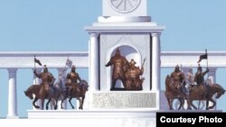 Астана қаласына арналып жасалған монументтердің бірінің жобасы. 