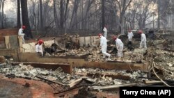 Парадайс қаласындағы өртенген үйдің орны. Калифорния штаты, АҚШ, 15 қараша 2018 жыл.