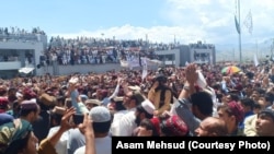 FILE: A Pashtun Tahafuz Movement protest gathering in North Waziristan 