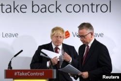 Борис Джонсон и Майкл Гоув в 2016 году, когда они вели кампанию за выход из ЕС