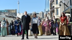 İ.Əliyev Novruz şənliyində. 2016