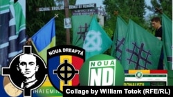Simboluri Noua Dreaptă (colaj de William Totok).