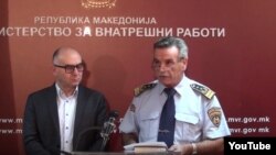 Директорот на униформираната полиција Митко Чавков и портпаролот на МВР Јордан Ламаноски