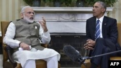 Kryeministri indian, Narendra Modi gjatë takimit me presidentin amerikan, Barack Obama - 6 qershor 2016