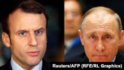 Emmanuel Macron və Vladimir Putin