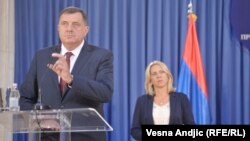 Željka Cvijanović i Milorad Dodik u Beogradu, 2. septembar 2017.