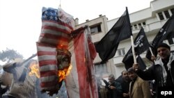 The phrase 'Death to America" is regularly chanted in Iran at state-organized events and rallies. (file photo)