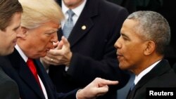 Donald Trump və Barack Obama 20 yanvar 2017-ci il