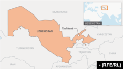 Карта Узбекистана.