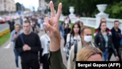 Митинг в поддержку оппозиции в Минске 14 июля 2020 года