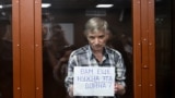 Российский политзаключённый Алексей Горинов во время рассмотрения в суде его дела