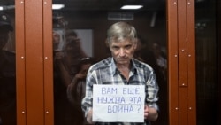 Алексей Горинов на скамье подсудимых. 8 июля 2022 года