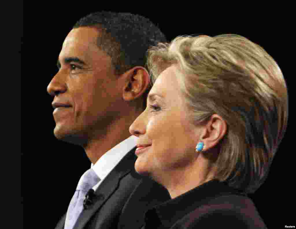 Hillary Clinton accepted the position as President Barack Obama&#39;s (left) secretary of state after losing out to him as the Democratic Party&#39;s candidate for president in 2008.