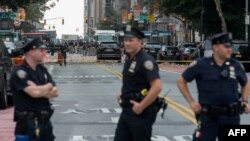 Полиция и агенты ФБР на улицах Нью-Йорка, сентябрь 2016