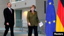İlham Əliyev və Angela Merkel