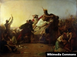 Джон Эверетт Милле. Писарро пленяет инку в Перу. 1825