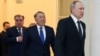 Справо налево: Владимир Путин, Нурсултан Назарбаев, Эмомали Рахмон. Санкт-Петербург, 26 декабря 2016 года.