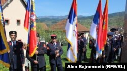 Podizanje spomenika kod Višegrada ruskim dobrovoljcima u ratu u Bosni i Hercegovini, 12. april 2017.