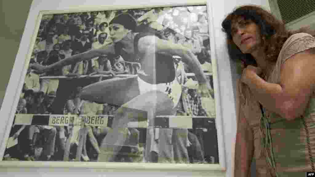 Israeli Olympian Esther Roth-Shachamorov, a survivor of the tragedy, poses at her home in Ramat Hasharon near Tel Aviv in September 2012.