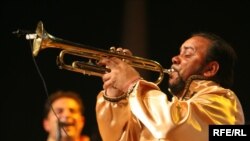 Musicians at the Khamoro festival in Prague