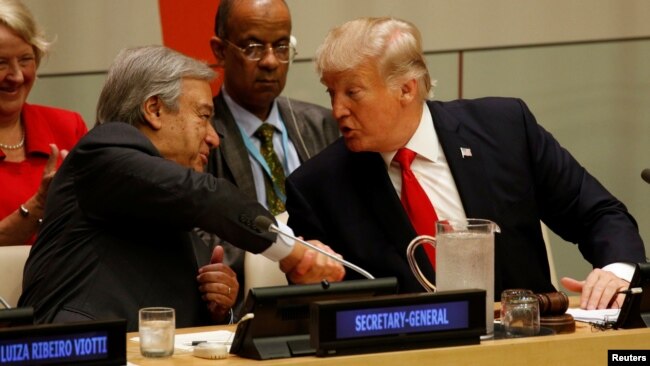 Antonio Quterreş və Donald Tramp