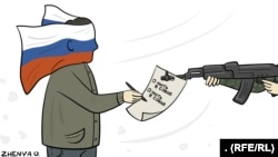 Карикатура о референдуме в Крыму
