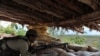 A soldier on guard in a bunker in Pakistan's Kurram tribal district, near the Afghan border