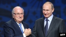 Блаттер и Путин в 2015 году 
